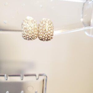 Magnetic Clip On Silver Crystal Earrings